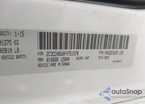 2015 Dodge Charger Se z USA, uszkodzony, nr VIN 2C3CDXBG0FH751578